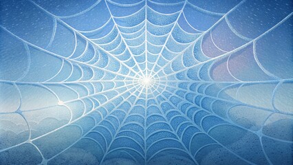 Poster - Soft and delicate like a frostcovered spiderweb the intricate fractal patterns glimmer in the winter sunlight.