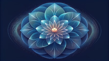 Aufkleber - A dance of delicate lines and curves radiate from a central point resembling the petals of a flower in full bloom.