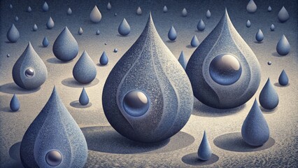 Aufkleber - A flurry of tered objects varying in size and shape all meticulously arranged to form a structured chaos.