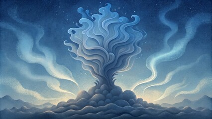 Aufkleber - A momentary masterpiece the ephemeral smoke paints the air with intricate patterns before fading into oblivion.