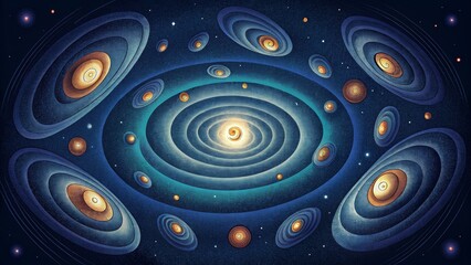 Aufkleber - A galaxy of circular patterns each one more intriguing than the last.
