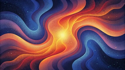 Poster - A pulsating gradient of warm and cool tones mimicking the constant flow and change of through arteries.