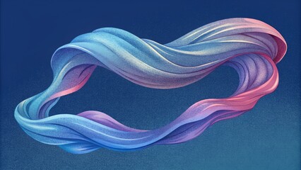 Poster - The fluid movement of silk gently gliding and intertwining in a harmonious melody.