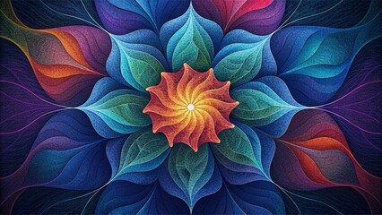 Aufkleber - A kaleidoscope of silk threads each one a vibrant hue coming together in a dazzling display.