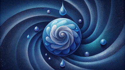 Aufkleber - A swirl of dazzling digital dewdrops cascading down a screen creating a surreal and mesmerizing visual display.
