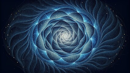 Aufkleber - A whirlpool of shimmering threads weaving together to form the intricate fabric of electromagnetic eddies.