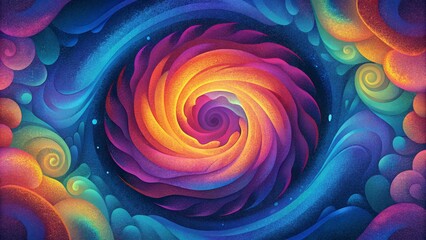 Poster - A swirling storm of vibrant hues cascading in an unpredictable abstract pattern.