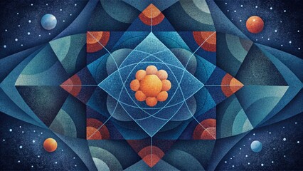 Leinwandbilder - A quilt that defies traditional patterns and rules much like the enigmatic and paradoxical nature of quantum physics.