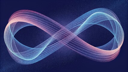 Poster - A linear flow of intersecting lines that resembles a delicate dance with each line gracefully crossing over the others.