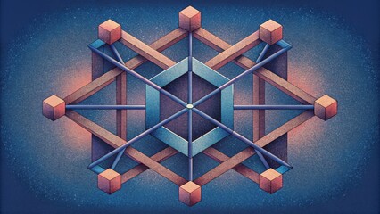 Poster - An organized and structured arrangement of intersecting lines that evoke a sense of order and precision.