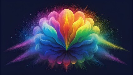Poster - An explosive display of hues like a rainbow detonating in a magnificent display of chromatic beauty.