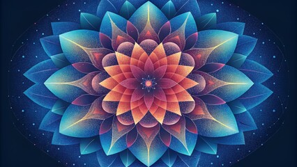 Aufkleber - A symphony of shapes and colors collide creating a symmetrical and mesmerizing kaleidoscopic vision that captivates the senses.