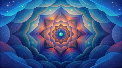 Aufkleber - The everchanging kaleidoscopic vision offers a new perspective with each passing moment inviting the viewer to get lost in its beauty.
