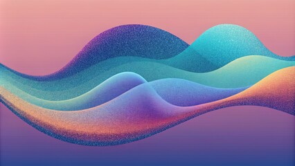Aufkleber - Like a gentle breeze the halftone dots delicately mix and shift creating a harmonious flow of color.