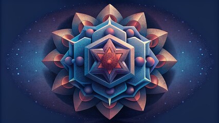 Poster - An intricately layered design playing with depth and perception to create a mindbending effect.