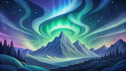Aufkleber - A magical and elusive phenomenon the elusive Aurora glows in all its glory.