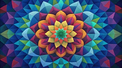 Poster - A kaleidoscope of brilliant colors woven together in a mosaic tapestry.