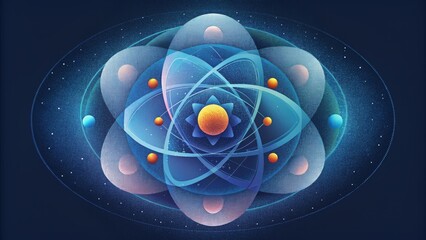 Aufkleber - Geometric patterns in constant motion showcasing the elusive and fleeting nature of subatomic particles.