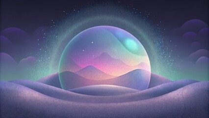 Aufkleber - A shimmering illusion of holographic haze creating a sense of wonder and mystery.