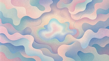 Aufkleber - Soft pastel hues blend and merge in an ethereal abstract camo evoking a dreamlike quality.