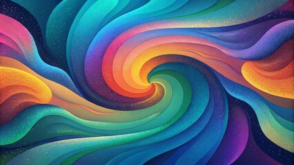 Poster - A hypnotizing display of evershifting colors like an endless sea of chromatic waves twisting and turning.