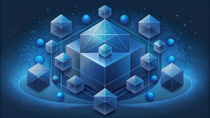 Poster - Orderly and precise formations of geometric shapes like a celestial blueprint.