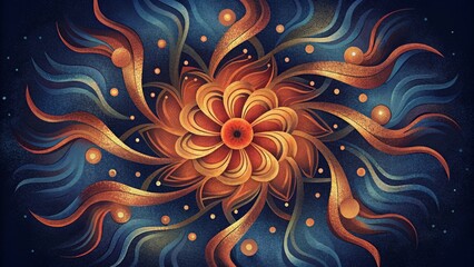 Poster - The tribal tapestry appears to be in constant motion with abstract patterns and designs swirling and dancing together in perfect harmony.