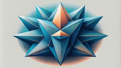 Poster - A burst of asymmetrical shapes from sharp angles to soft curves come together to form a striking and unconventional work of art.