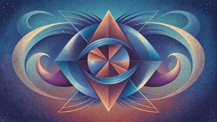 Poster - In this piece asymmetry reigns supreme as curves and angles collide in a harmonious chaos.