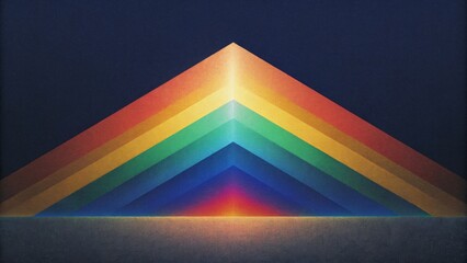 Poster - A minimalist interpretation of the spectral spectrum with clean sleek lines and bold primary colors creating a striking and modern visual