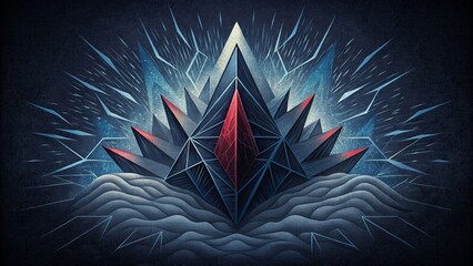 Poster - A symphony of sharp lines and jagged scribbles moving in perfect harmony against a dark background.