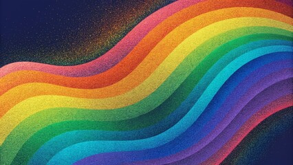 Fototapete - A rainbow of pixels dance across the canvas merging and separating to form constantly changing abstract shapes in Pixel Play.