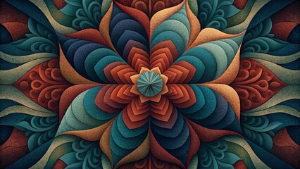 Poster - A swirling kaleidoscopic blend of tactile textures ranging from smooth and silky to rough and nubby invites the viewer to imagine the feel of