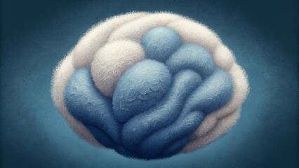 Poster - A study in contrasts this artwork combines smooth cool cotton with rough fuzzy wool to create a tactile experience that is both intriguing and
