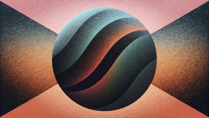 Aufkleber - A striking contrast of bold black lines and soft frosted pastel colors creating a unique and mesmerizing design.