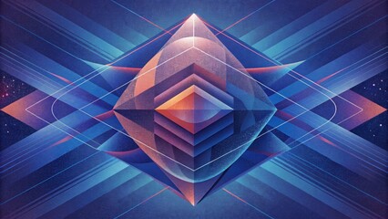 Poster - Clashing lines and overlapping shapes create a sense of depth and dimension in this abstract world of scribbles.