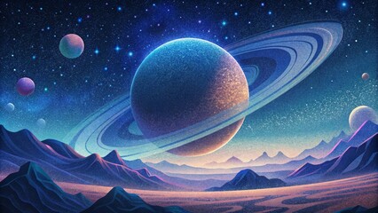 Poster - The quiet hum of Stellar Static a serene reminder of the vastness and beauty of our universe.