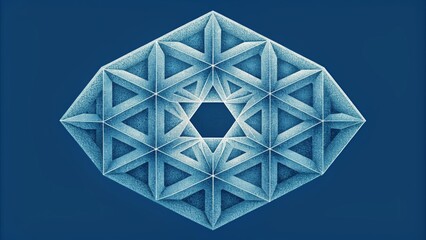 Poster - A series of delicate diamonds form an intricate lattice reminiscent of delicate lace fabric.