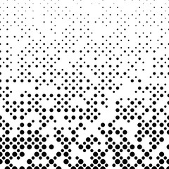 Poster - Black and white geometrical circle pattern background - abstract vector design
