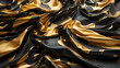 An opulent digital illustration of black fabric with golden streaks suggesting luxury and grandeur