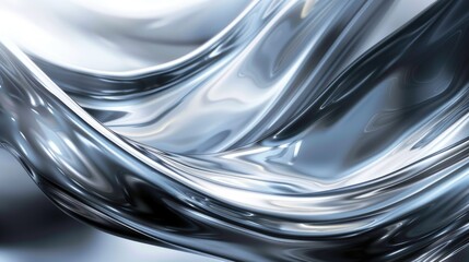 Poster - Gray wave background or screensaver. AI generative.