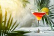 Realistic photo of cocktail with copy space - generative ai