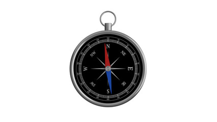 classic pocket compass isolated on transparent and white background. navigation concept. 3d render