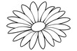 daisy silhouette vector art illustration