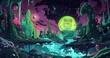 rick and morty style twitch panel background