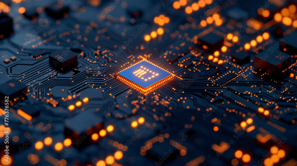 Artificial Intelligence processor unit. Powerful Quantum AI component ...
