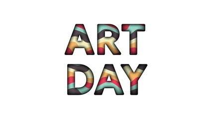 Poster - Art Day animation video wave effect on dark abstract background