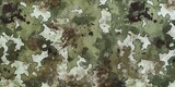 Fototapeta  - A camouflage pattern, blending the greens, browns, and grays of the natural environment, symbolizing stealth and strategy created with Generative AI Technology