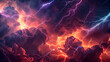 Lightning Storm Red Purple