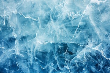 Canvas Print - Textured background of blue ice on smooth surface of frozen lake water in winter in vatnajokull national park